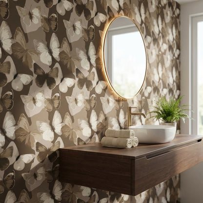 Abstract Wallpaper Brown Modern Decorative Mural