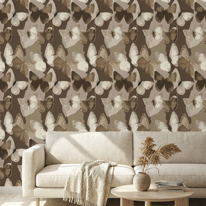 Abstract Wallpaper Brown Modern Decorative Mural