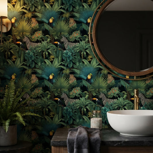 Tropical Wallpaper Jungle Flora Decorative Mural