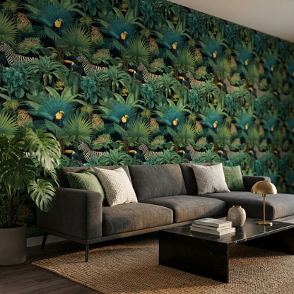 Tropical Wallpaper Jungle Flora Decorative Mural