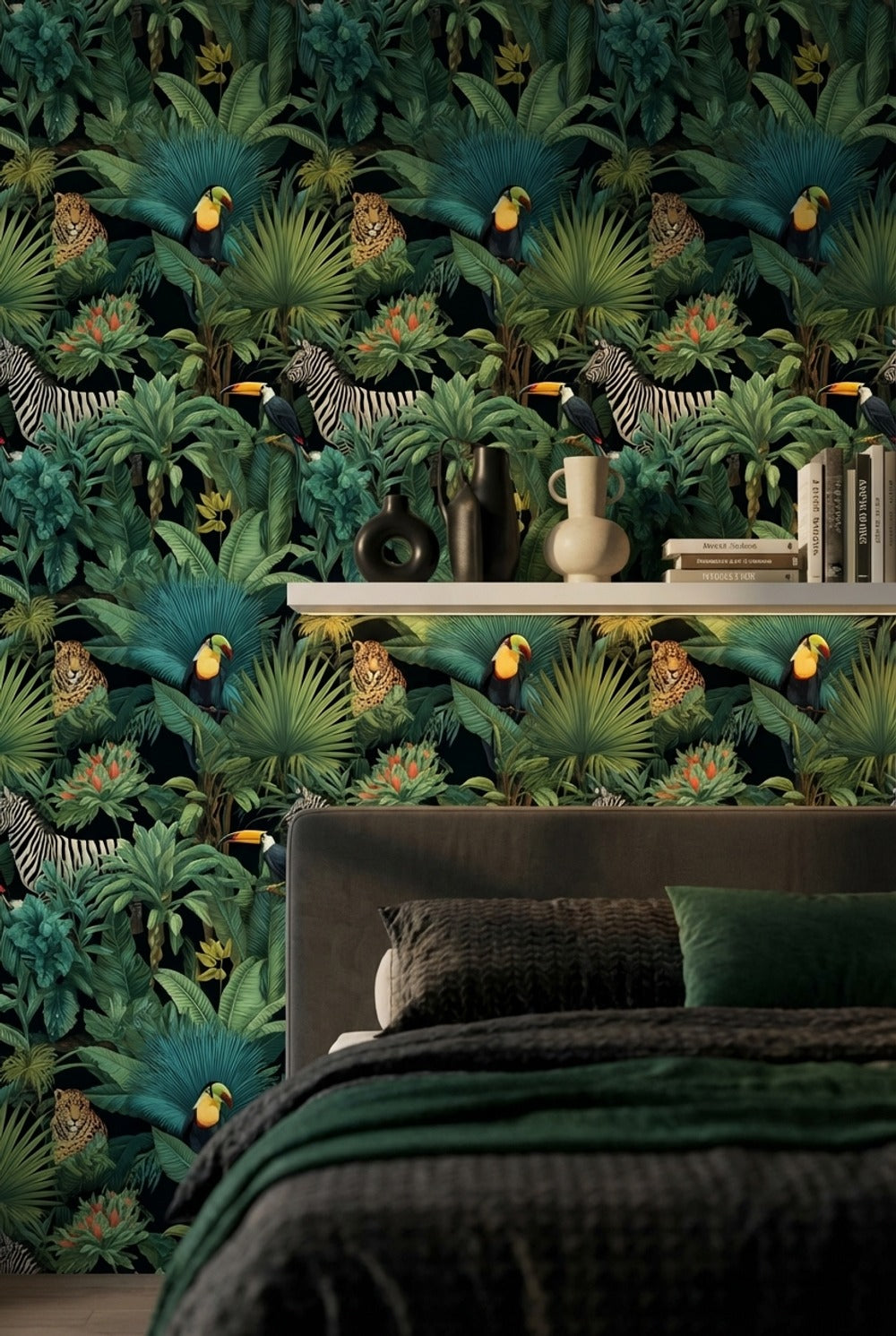 Tropical Wallpaper Jungle Flora Decorative Mural