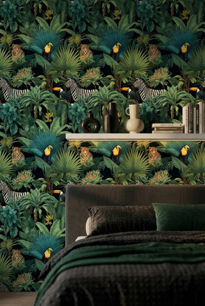 Tropical Wallpaper Jungle Flora Decorative Mural