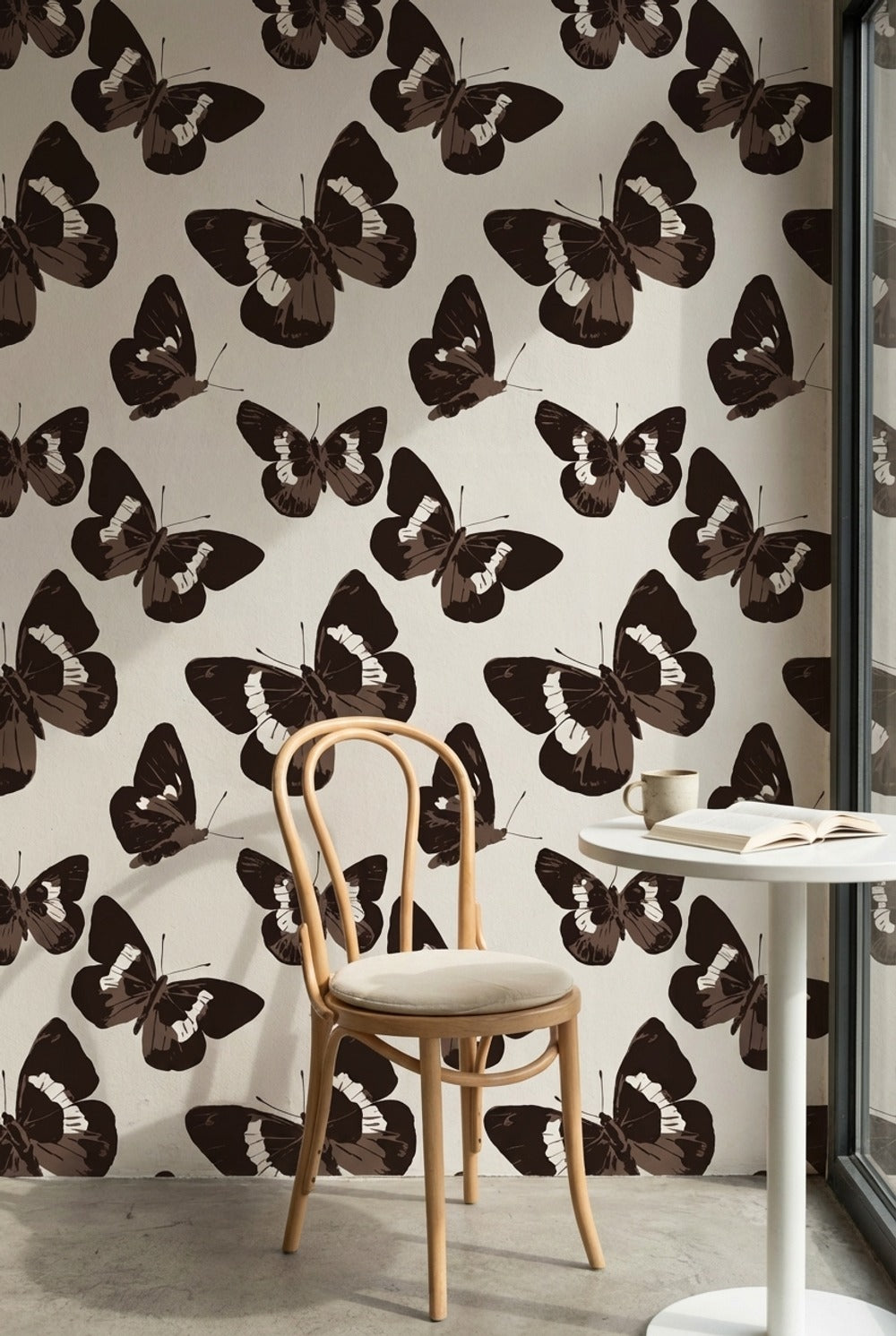 Butterflies Wallpaper Modern Minimalist Removable Wall Decor