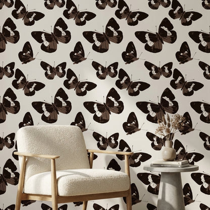 Butterflies Wallpaper Modern Minimalist Removable Wall Decor