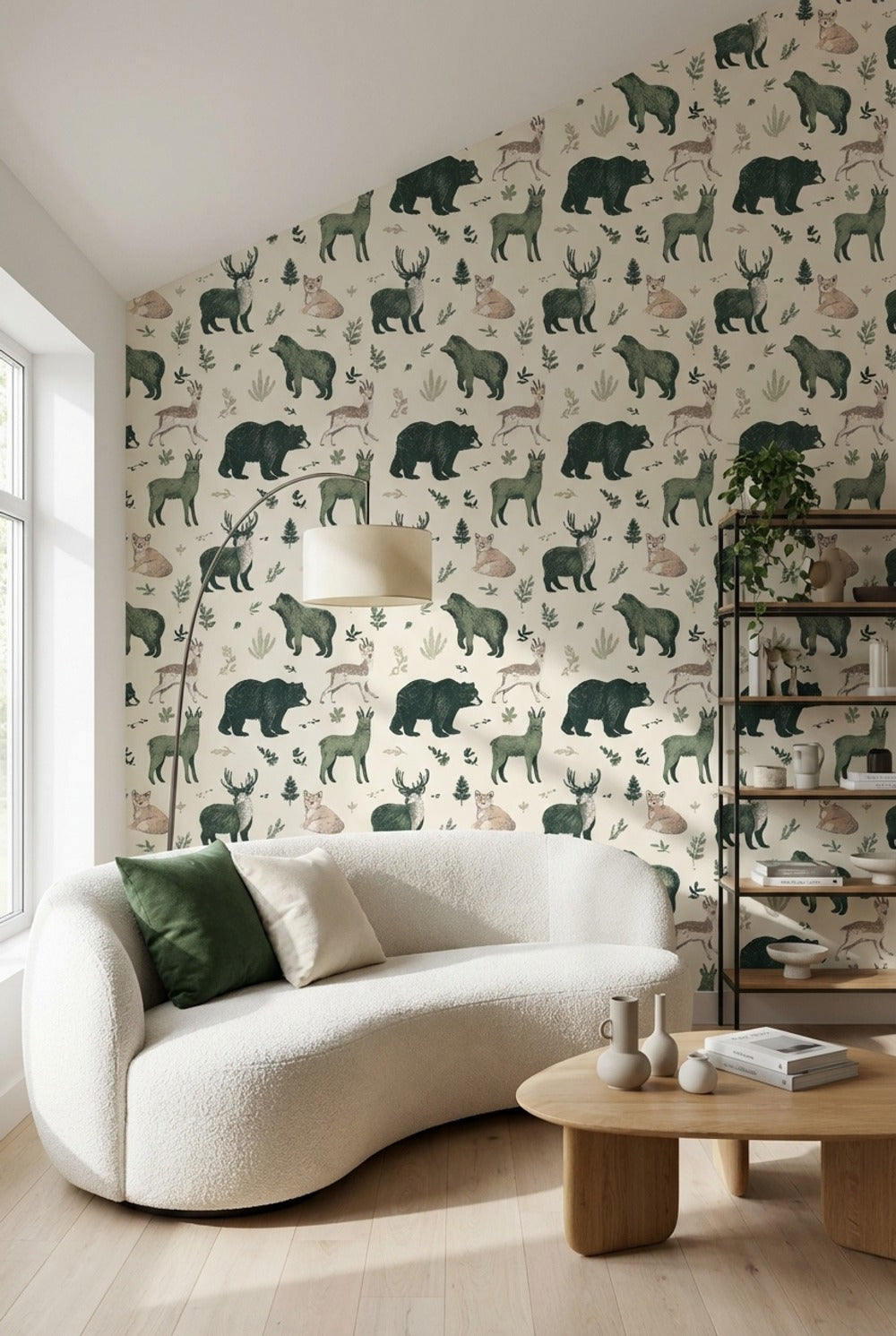 Animals Wallpaper Botanical Illustrative Mural