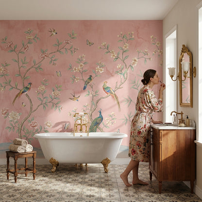 Chinoiserie Wallpaper Birds Floral Wall Mural