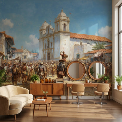 Colonial Wallpaper Architecture Removable Historical Wall Mural