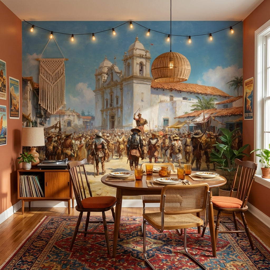 Colonial Wallpaper Architecture Removable Historical Wall Mural