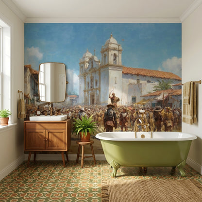 Colonial Wallpaper Architecture Removable Historical Wall Mural