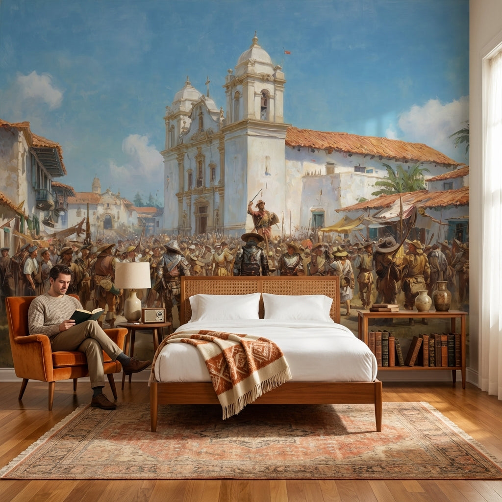 Colonial Wallpaper Architecture Removable Historical Wall Mural
