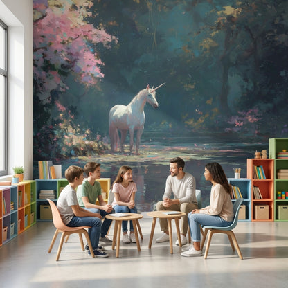 Unicorn Wallpaper Fantasy Removable Mystical Wall Mural