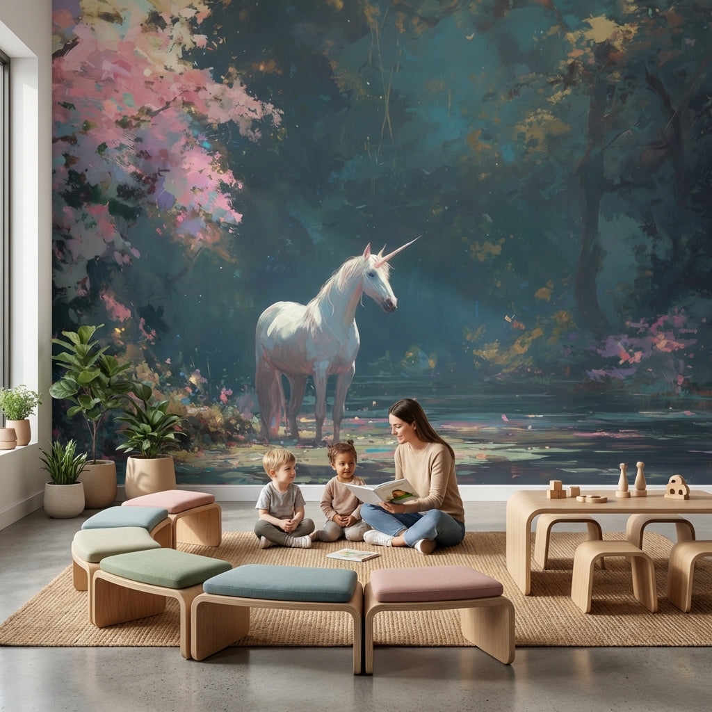 Unicorn Wallpaper Fantasy Removable Mystical Wall Mural