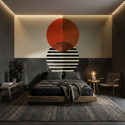 Abstract Wallpaper Geometric Minimalist Wall Decor