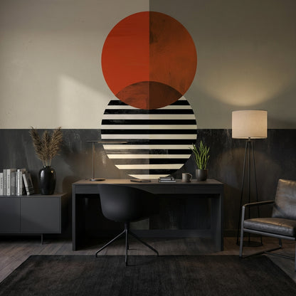 Abstract Wallpaper Geometric Minimalist Wall Decor