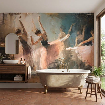 Ballet Dancers Wallpaper Vintage Removable Movement Wall Mural