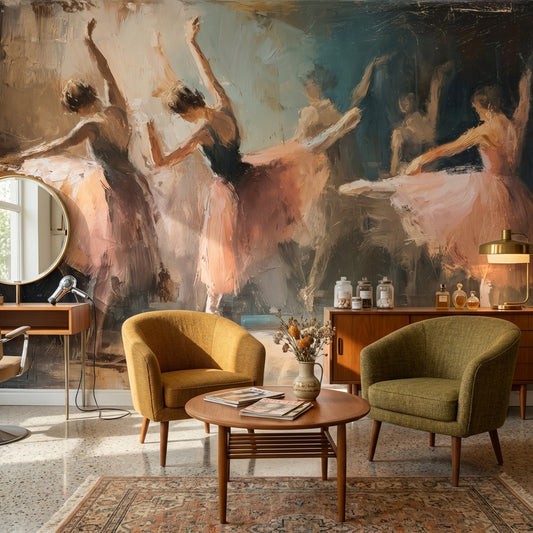Ballet Dancers Wallpaper Vintage Removable Movement Wall Mural