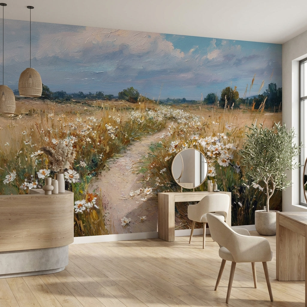 Cloudy Sky Wallpaper Nature Landscape Wall Decor