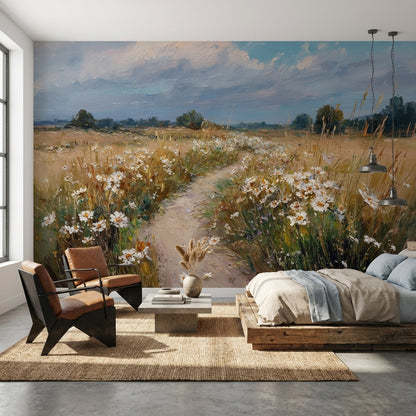 Cloudy Sky Wallpaper Nature Landscape Wall Decor