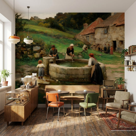 Pastoral Wallpaper Vintage Rural Wall Decor