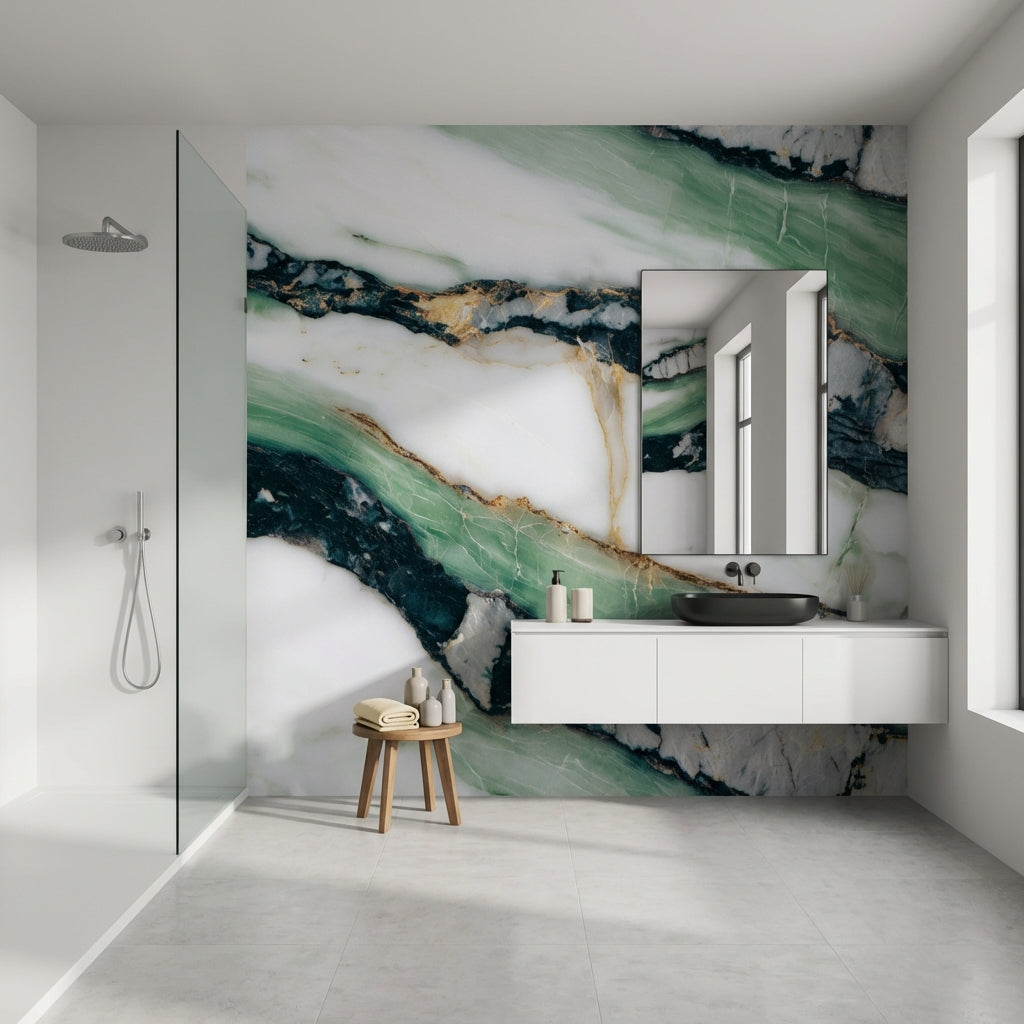 White Background Wallpaper Marble Modern Wall Decor