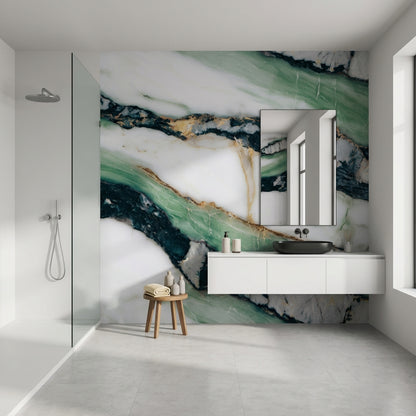 White Background Wallpaper Marble Modern Wall Decor