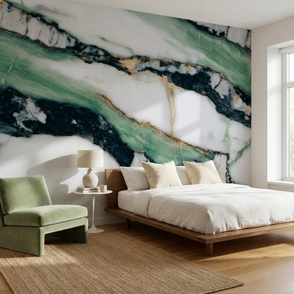 White Background Wallpaper Marble Modern Wall Decor