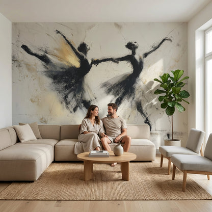 White Background Wallpaper Abstract Elegant Wall Mural