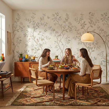 Chinoiserie Floral Wallpaper Vintage Nature Wall Mural