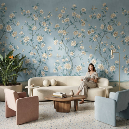 Vintage Wallpaper Floral Nature Wall Mural