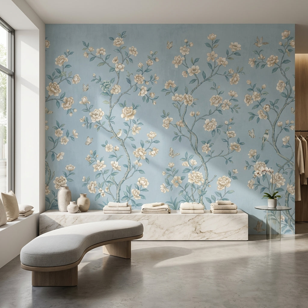 Vintage Wallpaper Floral Nature Wall Mural