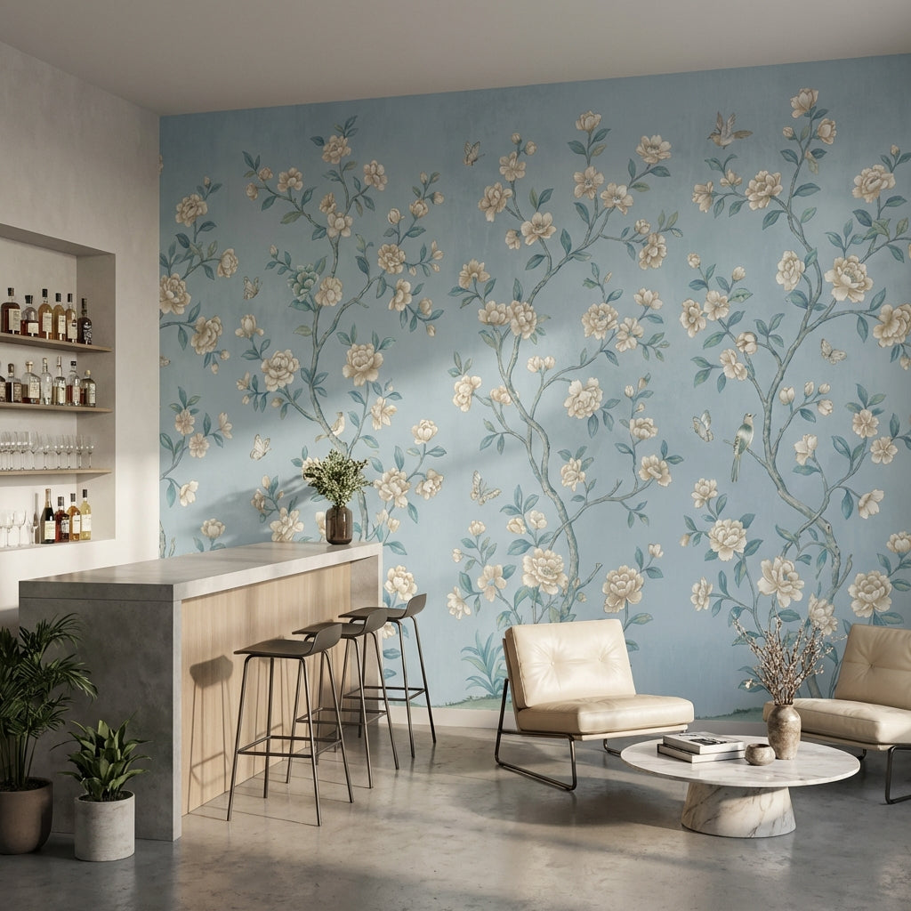 Vintage Wallpaper Floral Nature Wall Mural
