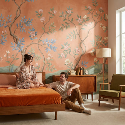 Botanical Wallpaper Vintage Elegant Wall Mural