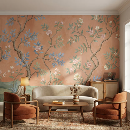 Botanical Wallpaper Vintage Elegant Wall Mural