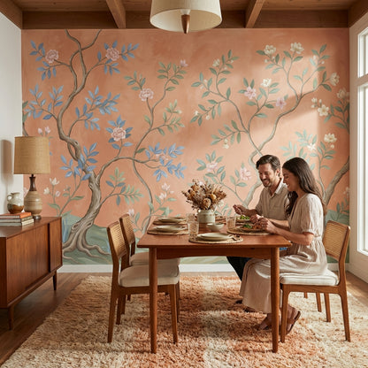 Botanical Wallpaper Vintage Elegant Wall Mural