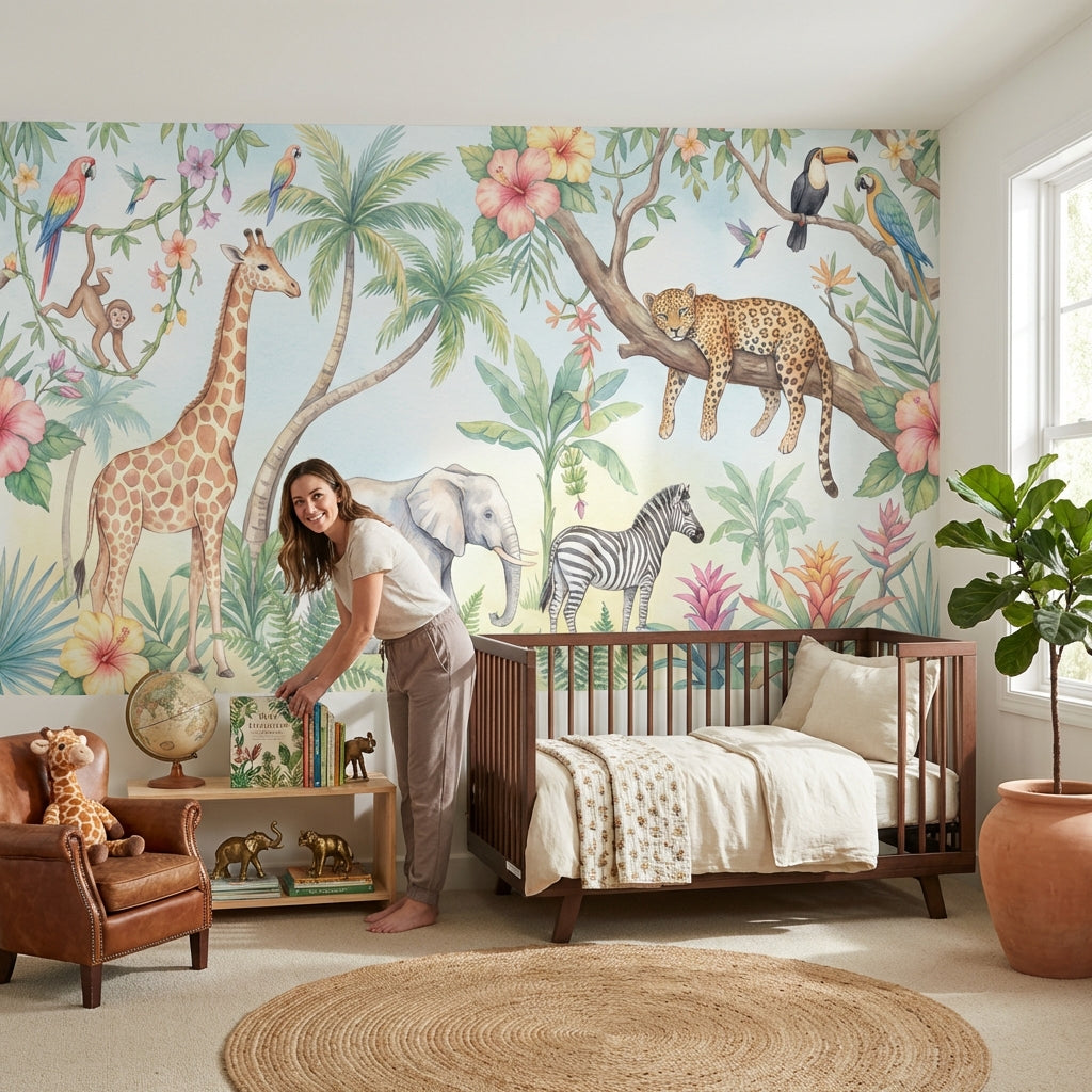 Jungle Wallpaper Tropical Animal Wall Mural