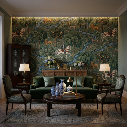 Medieval Wallpaper Knights Nature Wall Mural