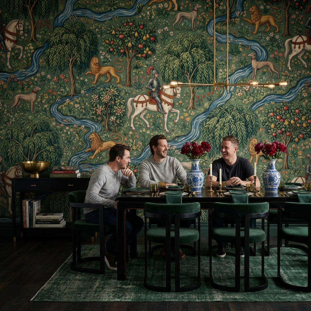 Medieval Wallpaper Knights Nature Wall Mural