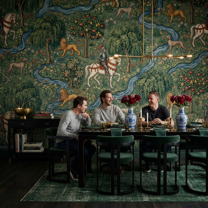 Medieval Wallpaper Knights Nature Wall Mural