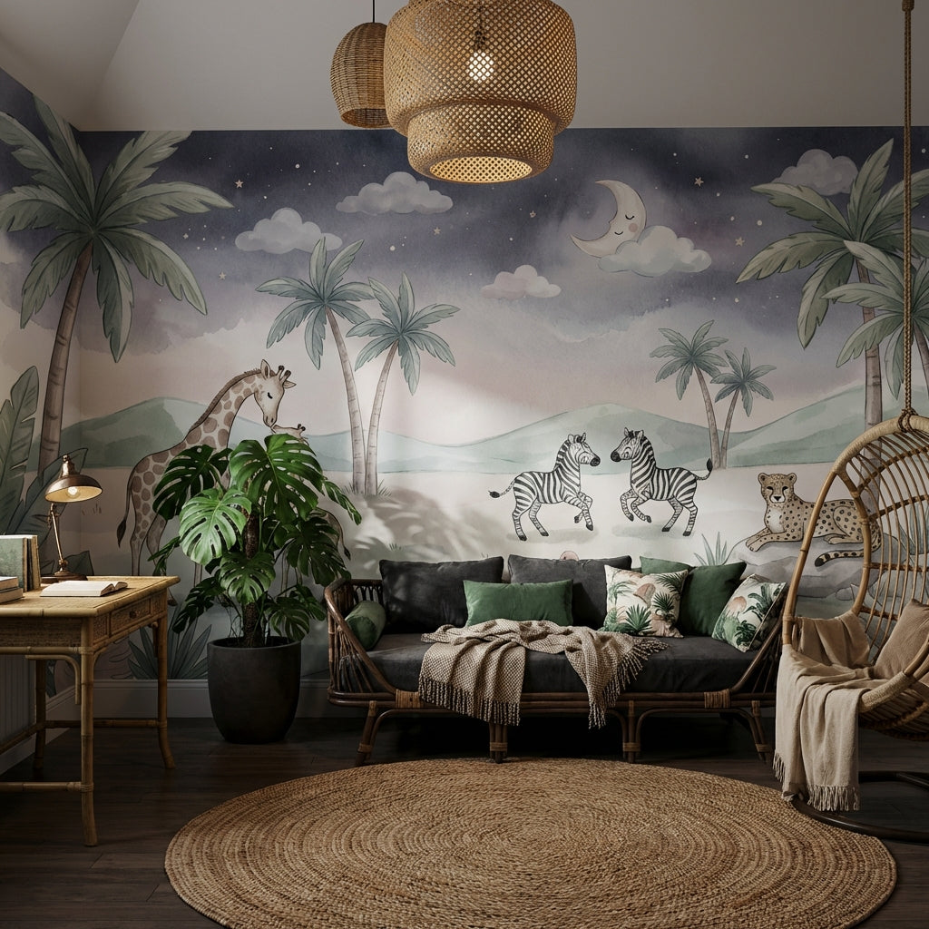Whimsical Wallpaper Tropical Dreamy Wall Mural