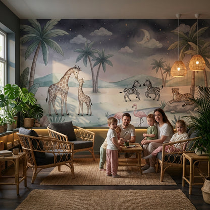 Whimsical Wallpaper Tropical Dreamy Wall Mural