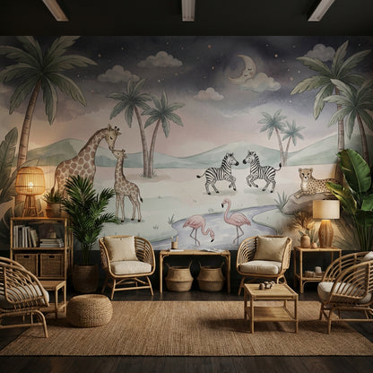 Whimsical Wallpaper Tropical Dreamy Wall Mural