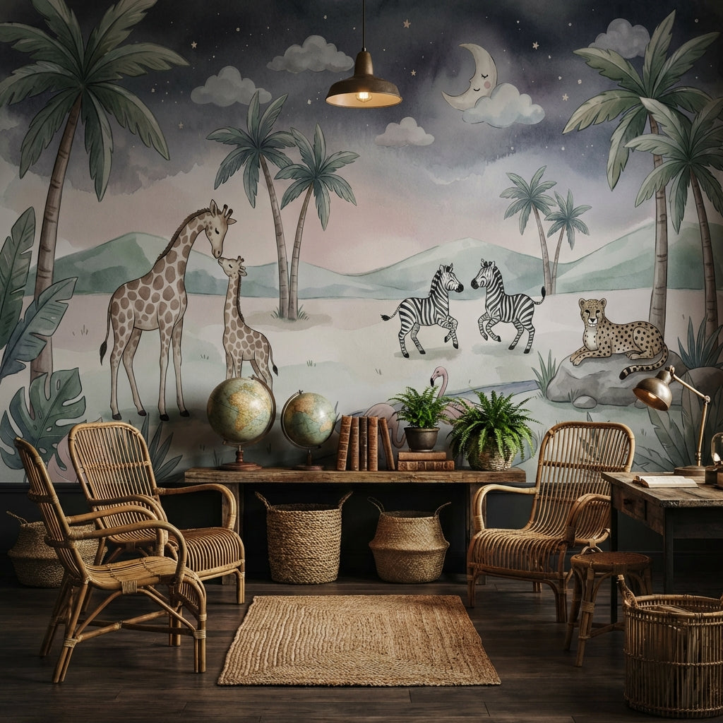 Whimsical Wallpaper Tropical Dreamy Wall Mural
