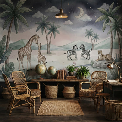 Whimsical Wallpaper Tropical Dreamy Wall Mural