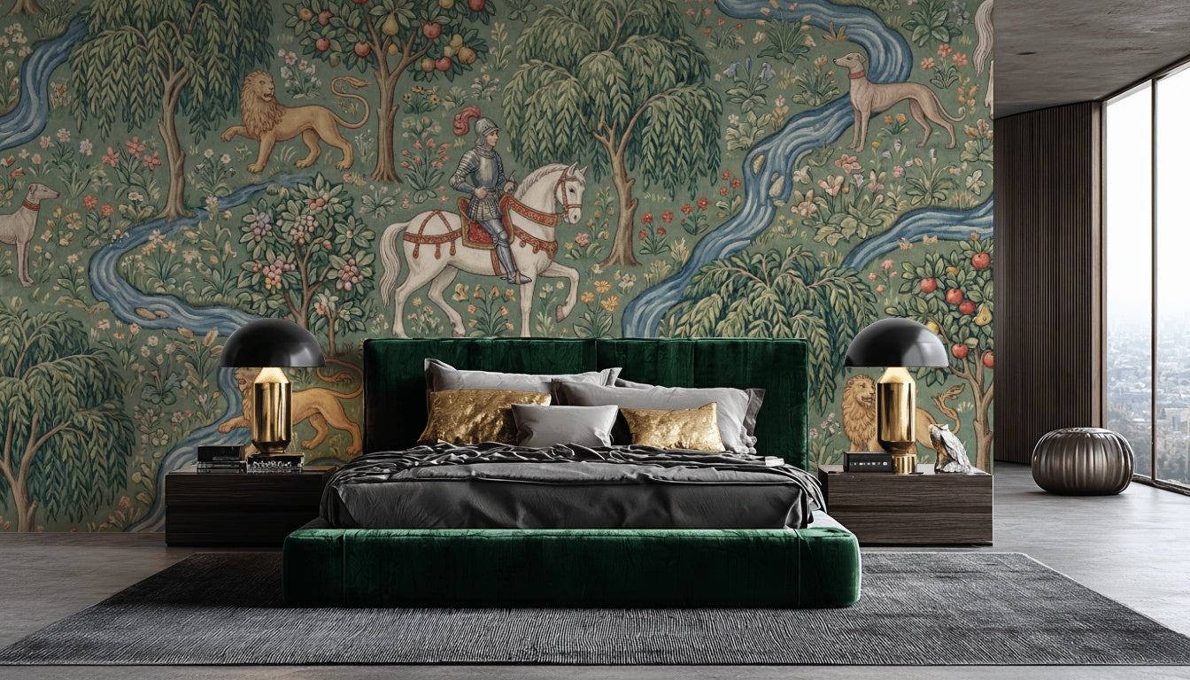 Medieval Wallpaper Knights Nature Wall Mural