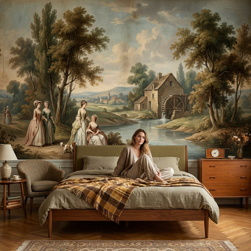 Cloudy Sky Wallpaper River Cottage Wall Mural