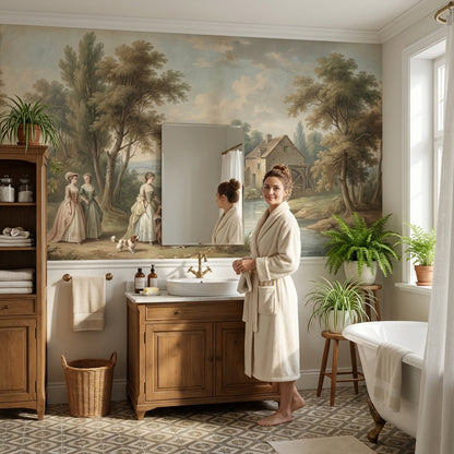 Cloudy Sky Wallpaper River Cottage Wall Mural