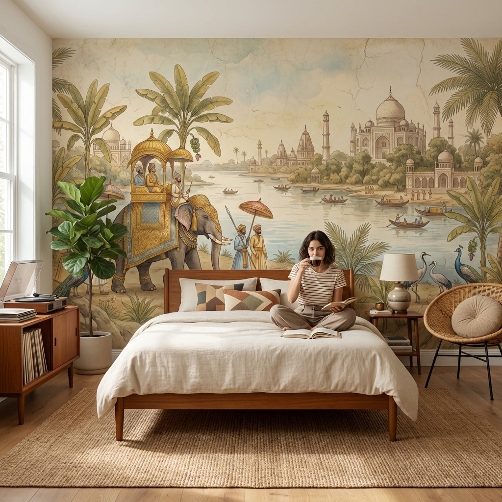 Elephant Wallpaper Architecture Indian Wall Mural