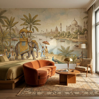 Elephant Wallpaper Architecture Indian Wall Mural