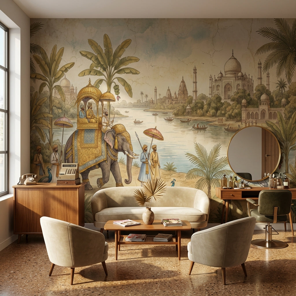 Elephant Wallpaper Architecture Indian Wall Mural