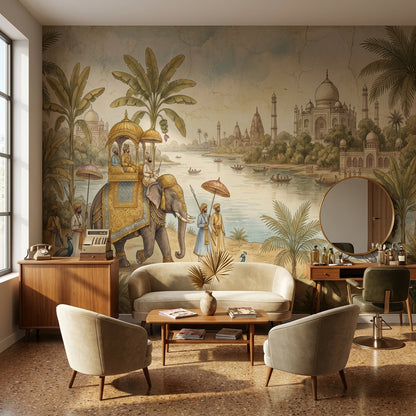Elephant Wallpaper Architecture Indian Wall Mural